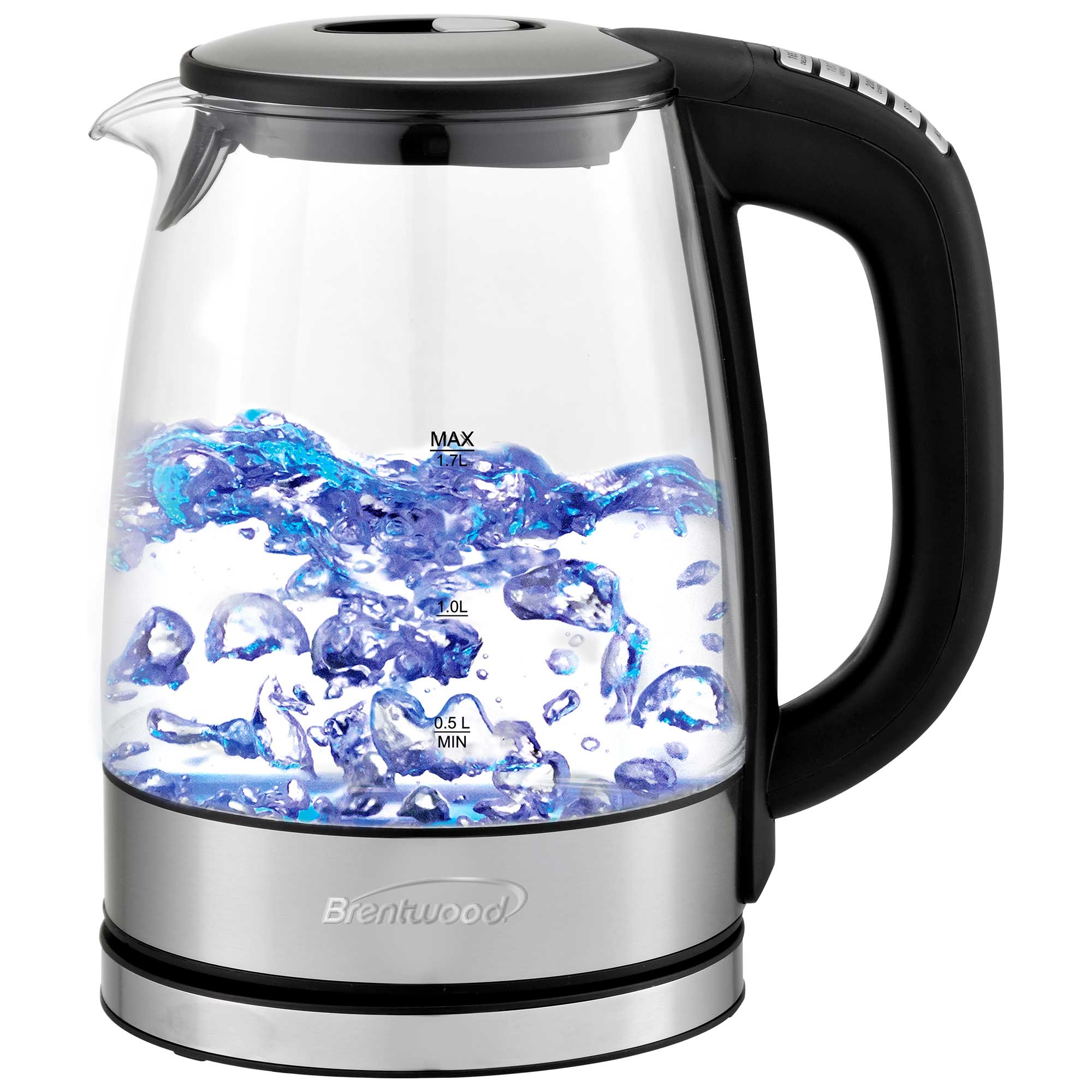 Brentwood 1 Liter Stainless Steel Cordless Electric Kettle in Blue - Bed  Bath & Beyond - 32175702
