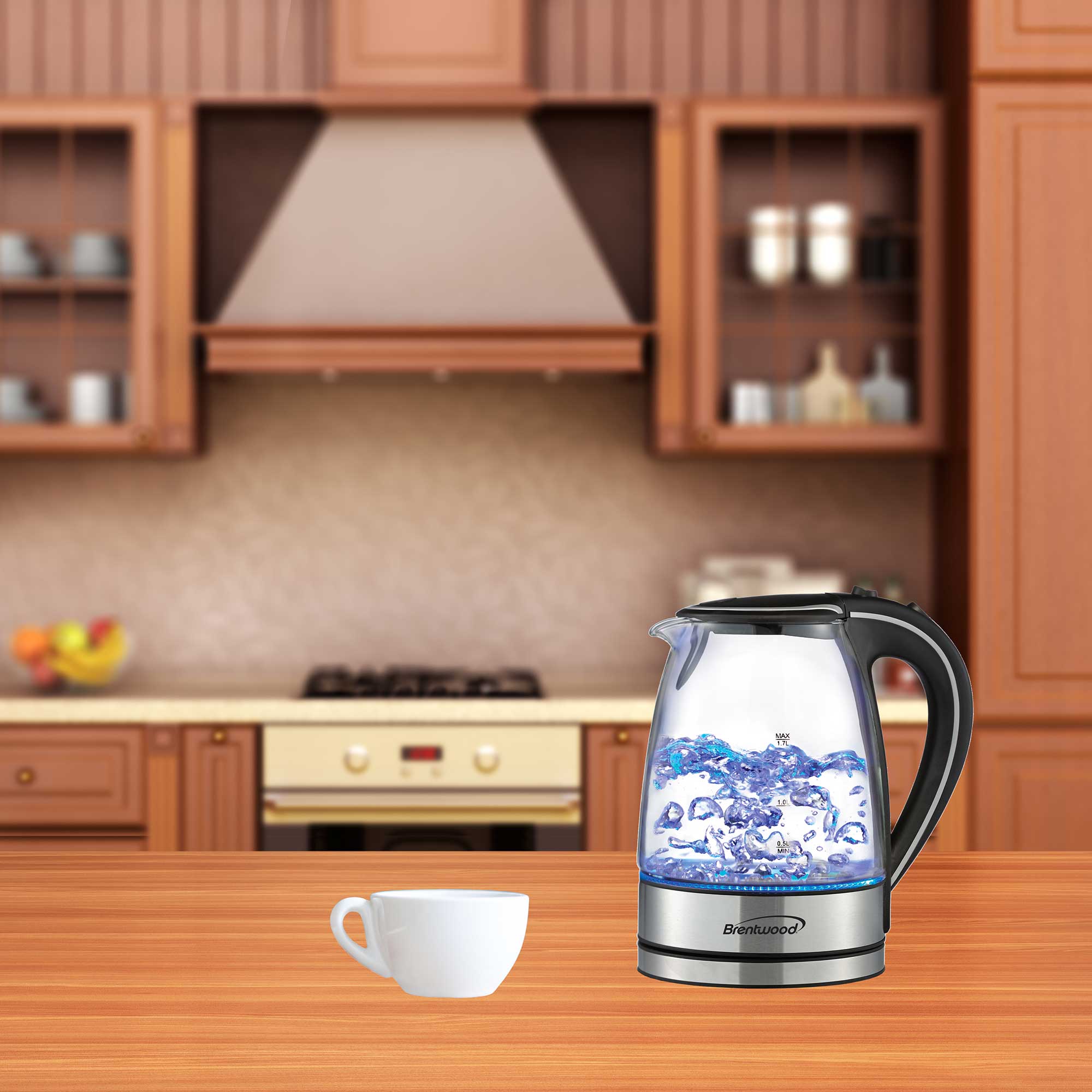 Brentwood tempered glass tea sales kettle