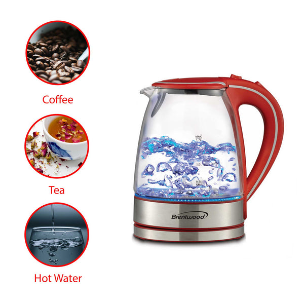 Red glass kettle cheap