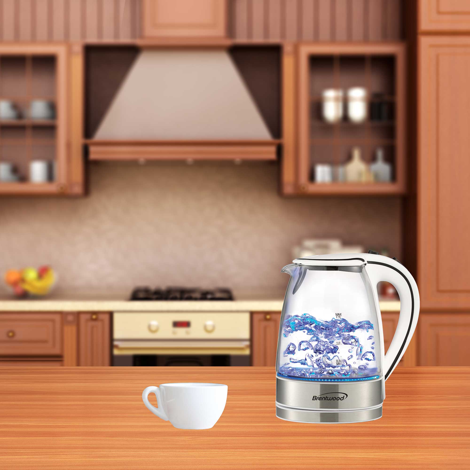 Brentwood KT-1618 - 1.7-Liter Cordless Plastic Tea Kettle