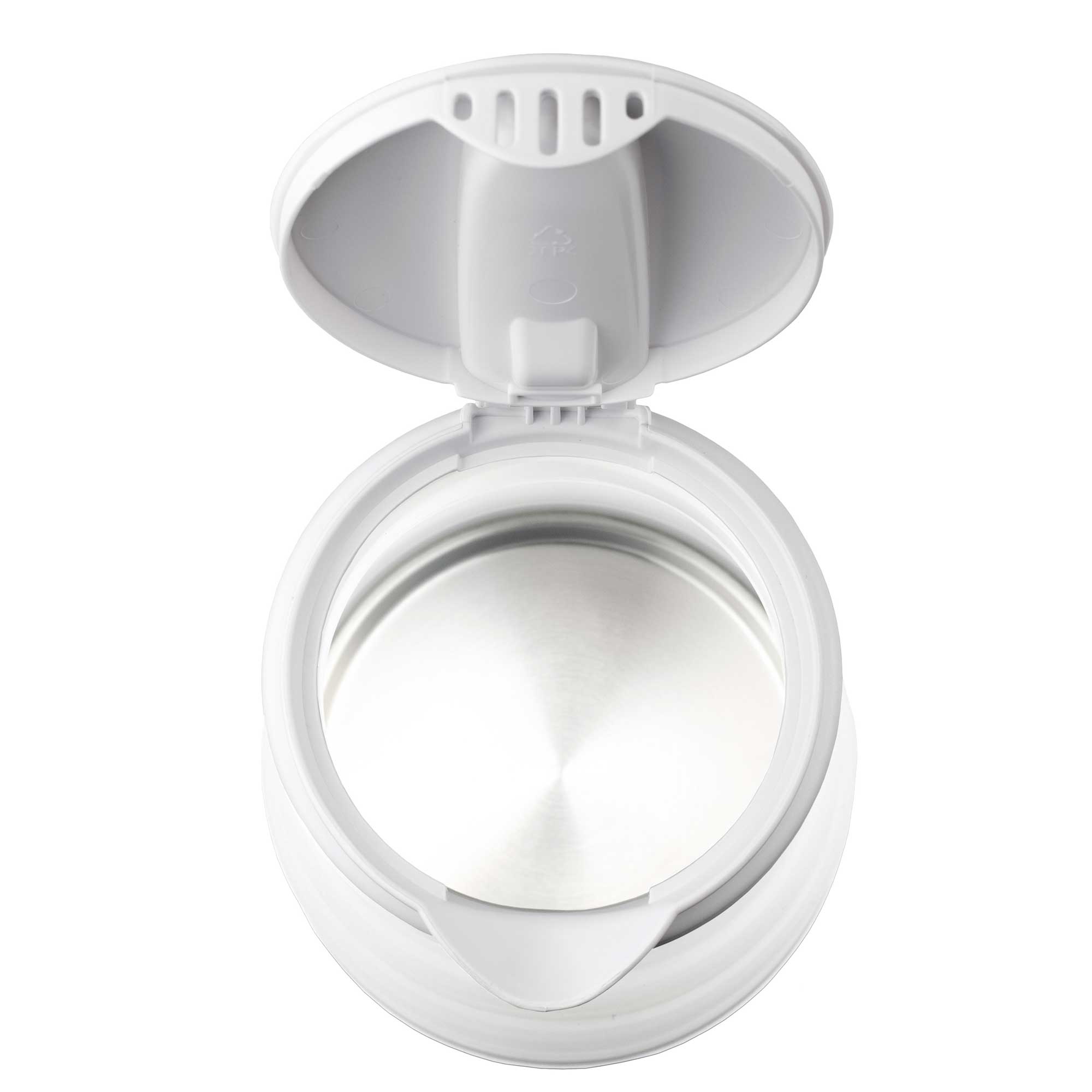 Brentwood KT-1508W Dual Voltage 120/220v 0.8L Collapsible Travel Kettle, White