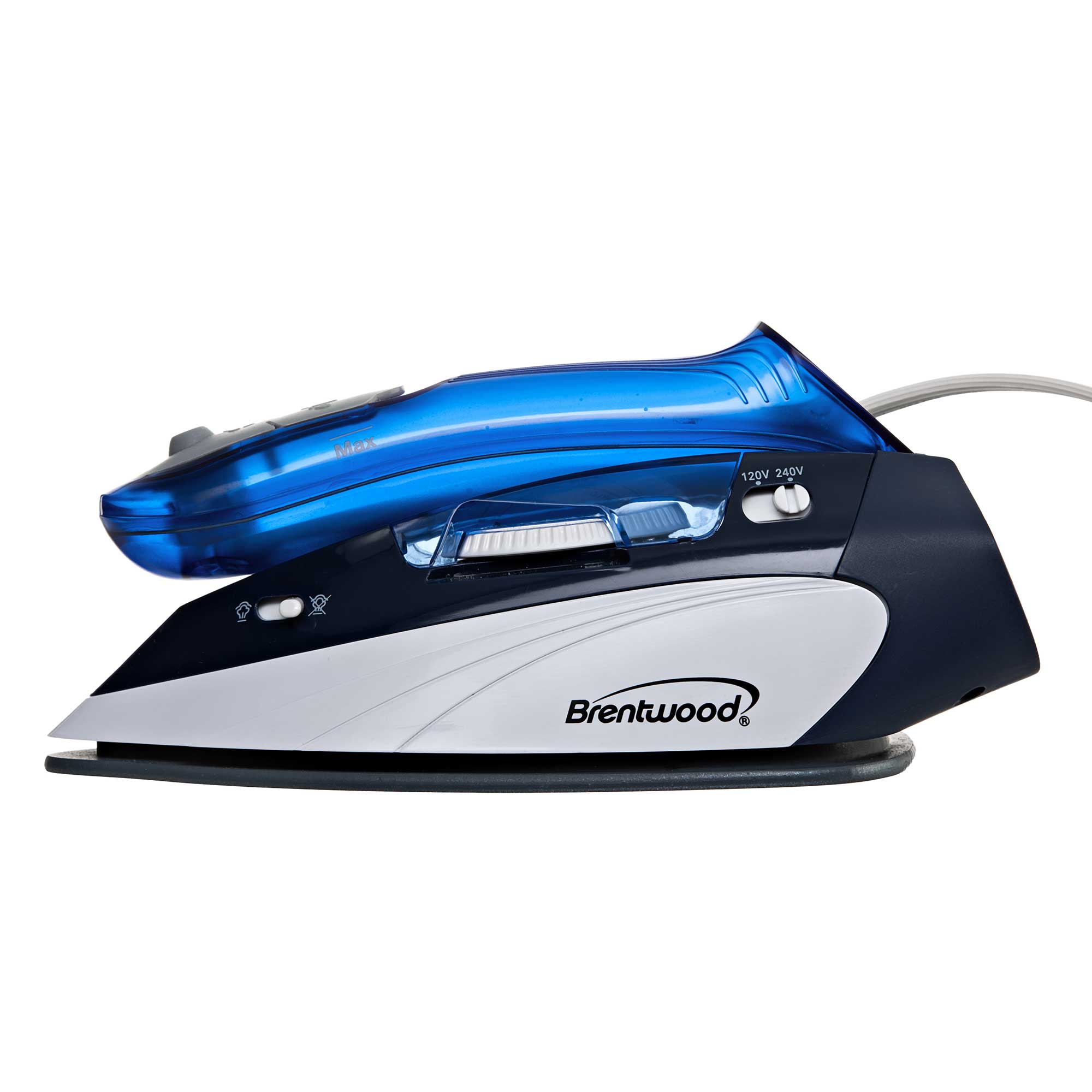 Brentwood MPI 45 1100 Watt Dual Voltage Non Stick Travel Iron with Ste Brentwood Appliances