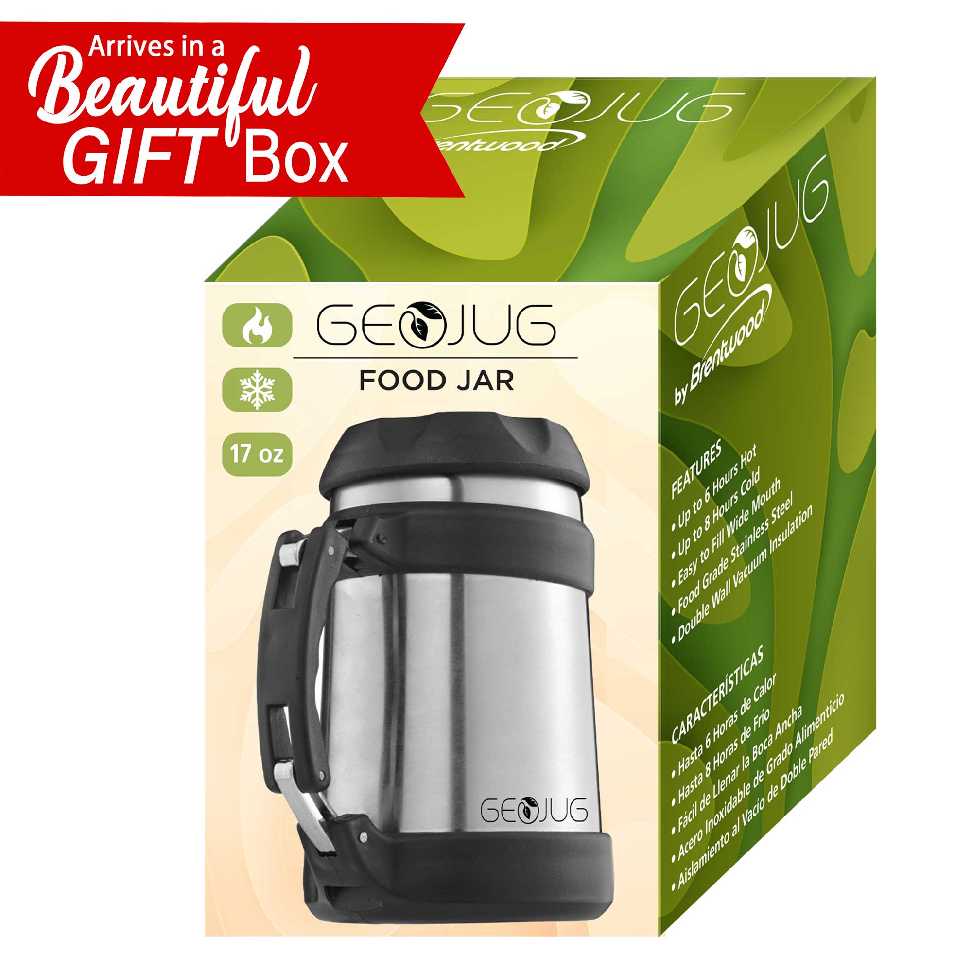 Brentwood FTS-505S 16oz Vacuum Insulated Stainless Steel Flask