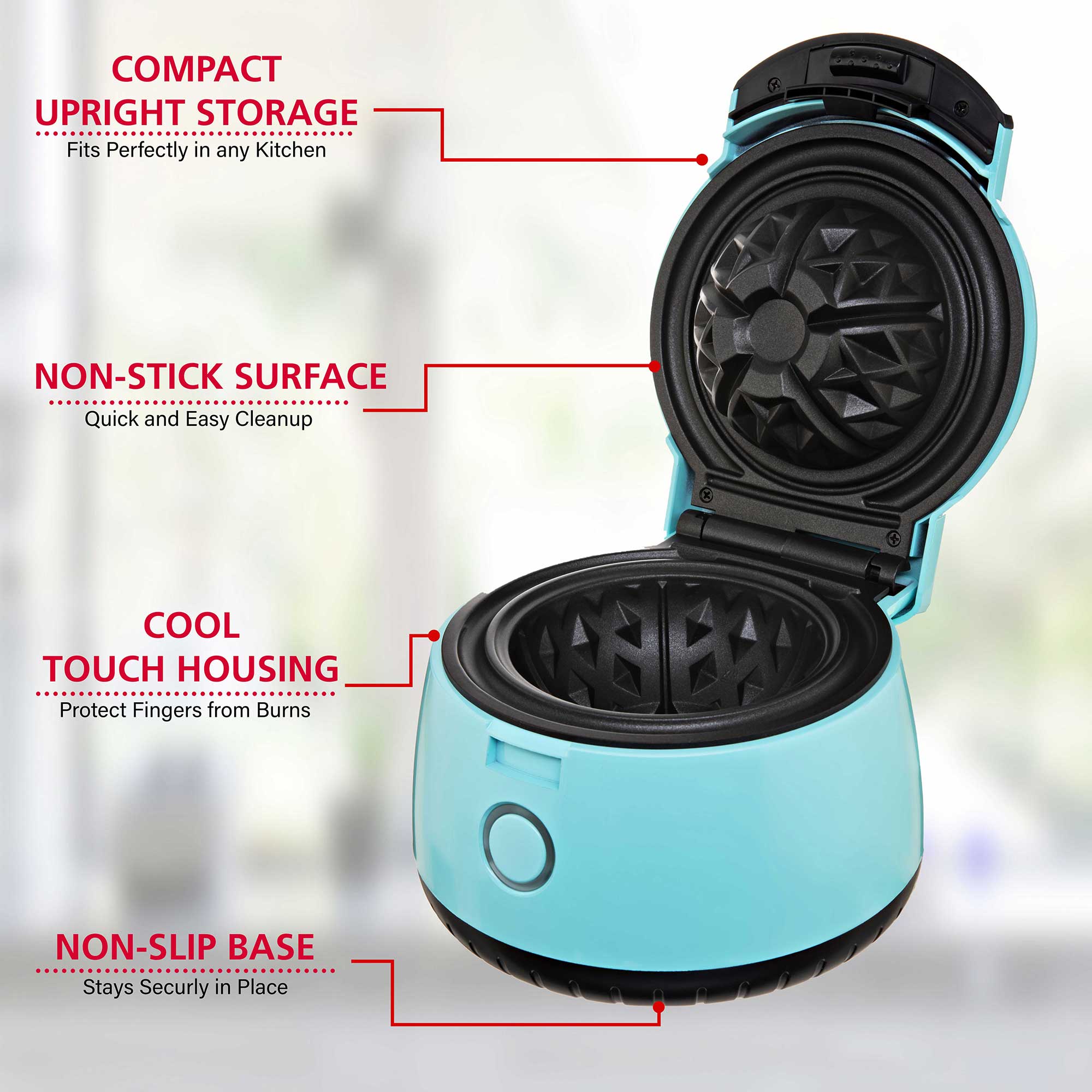 Brentwood TS-1401BL 750w Waffle Bowl Maker, Blue