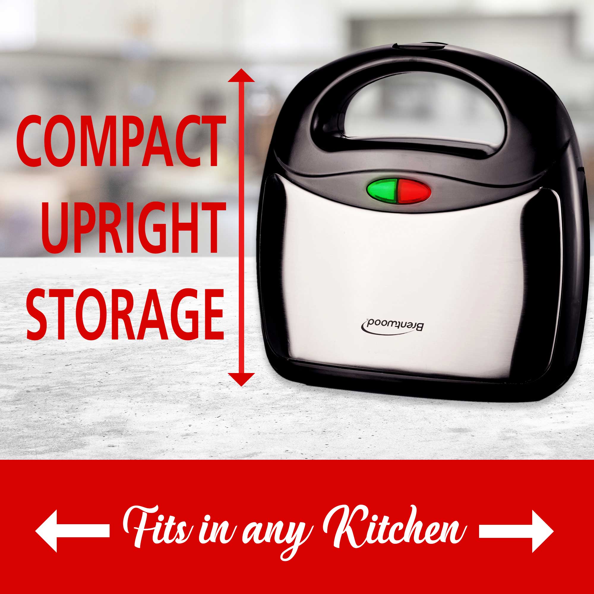 Brentwood TS-243 Non-Stick Dual Waffle Maker, Black