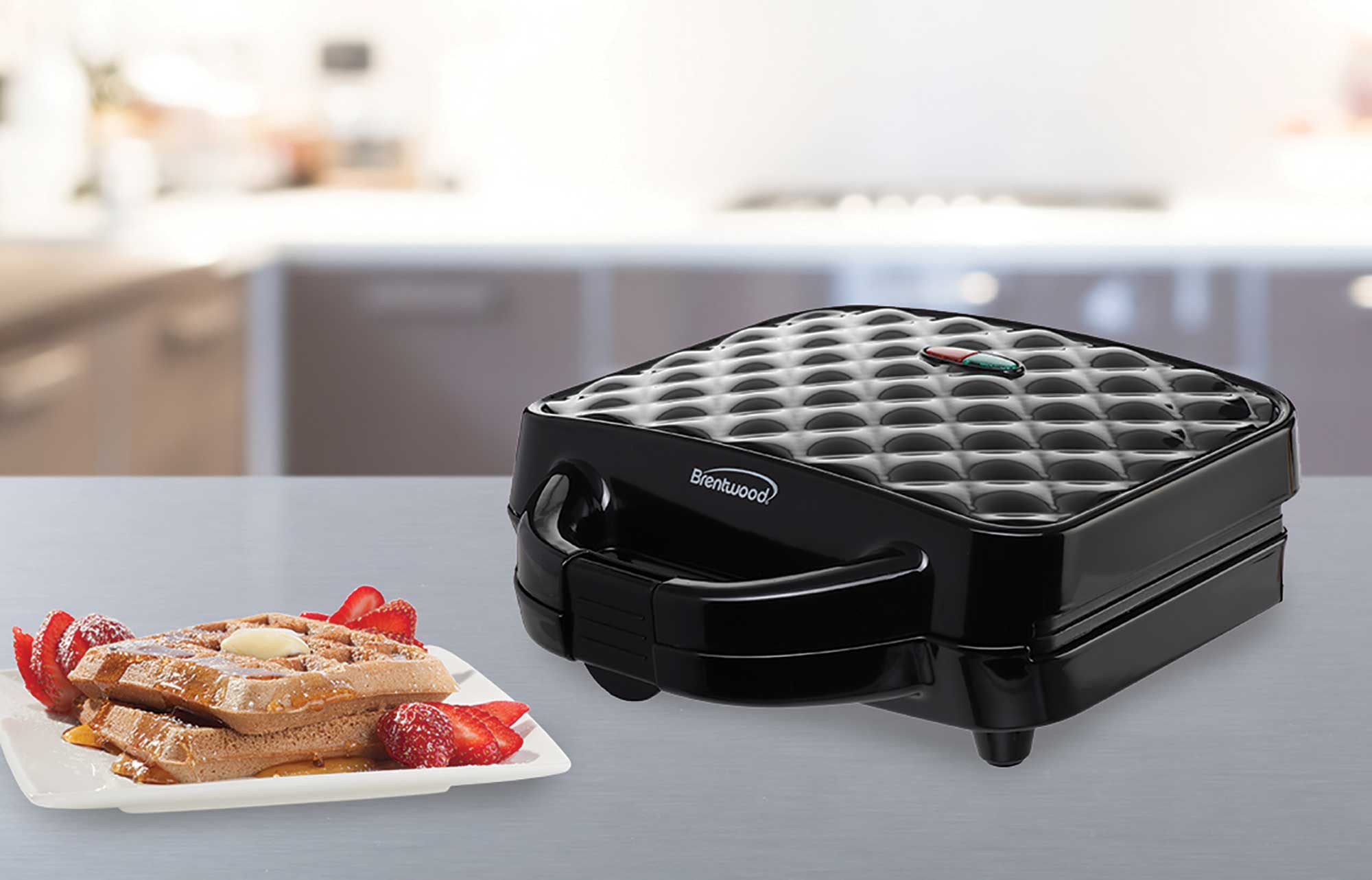 Brentwood TS-239BK Couture Purse Non-Stick Dual Waffle Maker, Black